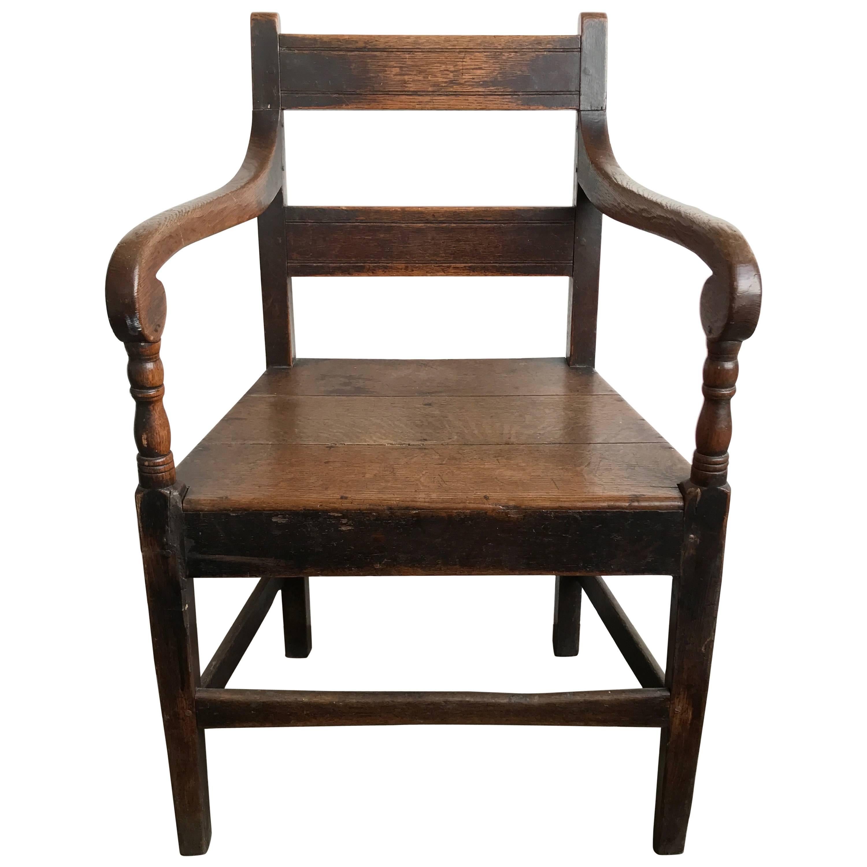 19th Century English Oak Armchair