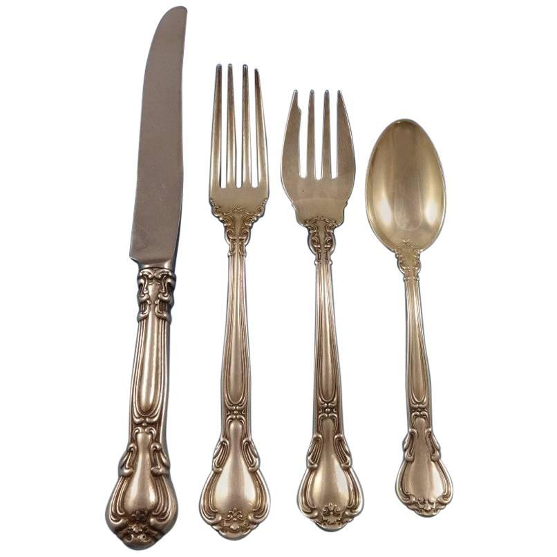Chantilly by Gorham Sterling Silver Flatware Set 8 Service Luncheon 78 Pieces For Sale