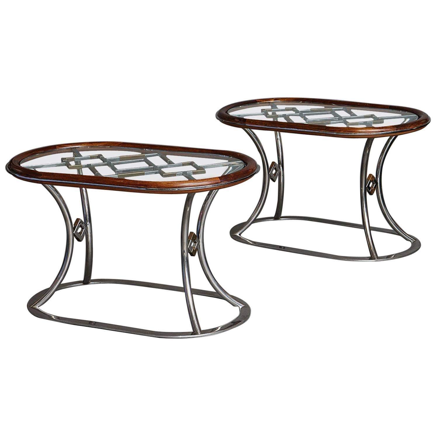 Pair of Side Tables by Alain Delon for Jansen