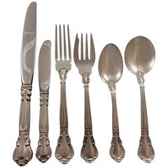 Chantilly by Gorham Sterling Silver Flatware Set 12 Service Luncheon, 80 Pieces