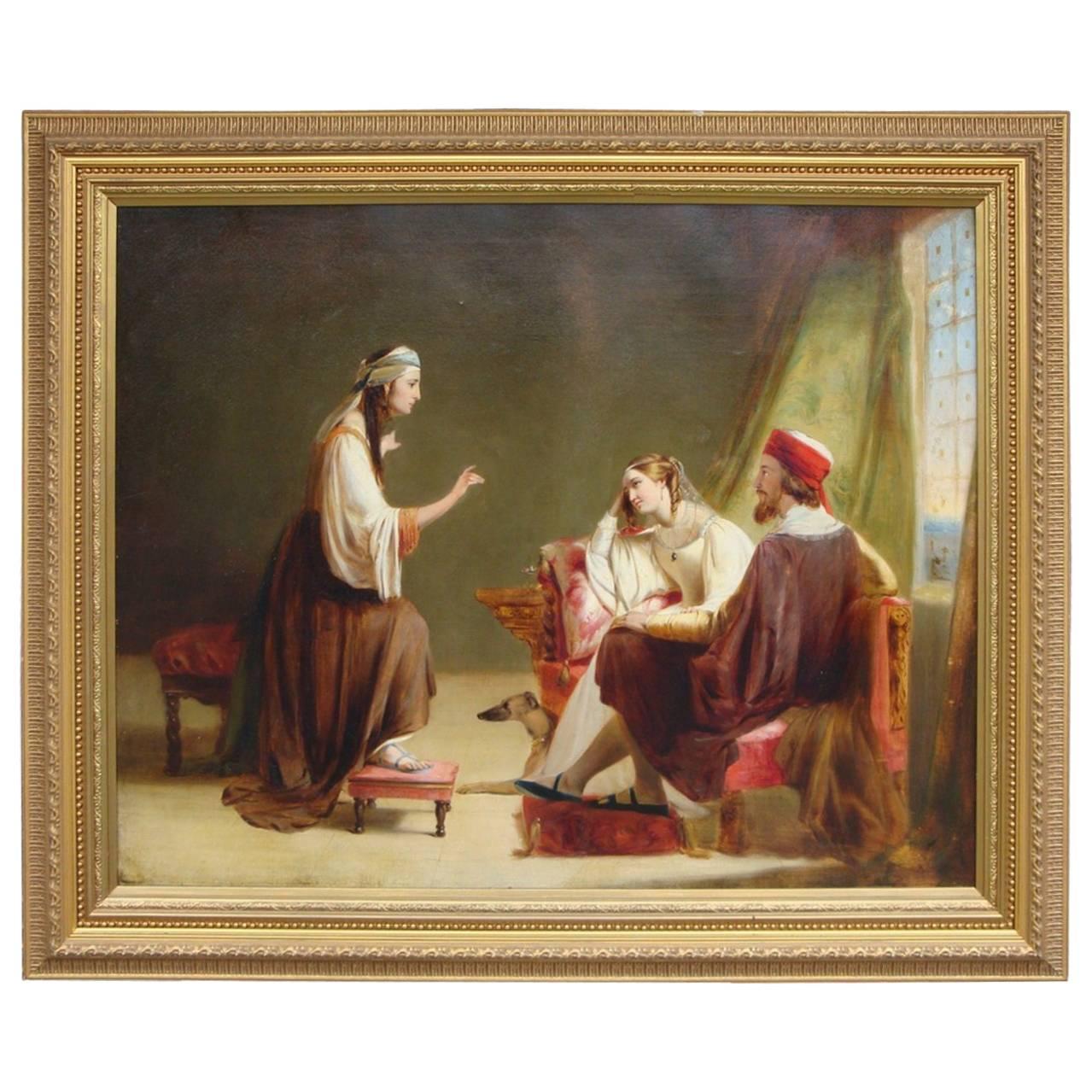 Original Large Magnificent Museum Quality Old Master Painting, 19th Century, NYC For Sale