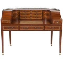 Edwardian Inlaid Satinwood Carlton House Desk 1