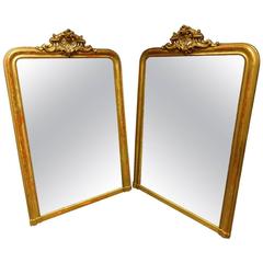 Outstanding Rare Pair of French Gesso Mirrors