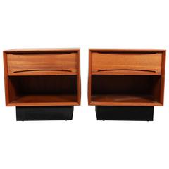 Danish Mid-Century Matching Teak End or Bedside Tables by Dyrlund 11