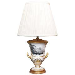 Antique English Hand-Painted Garniture Made into a Lamp 5