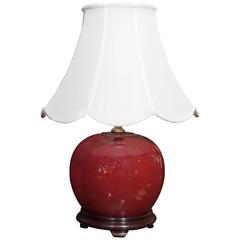 Old Chinese "Sang De Boeuf" Lamp, Ox Blood 6