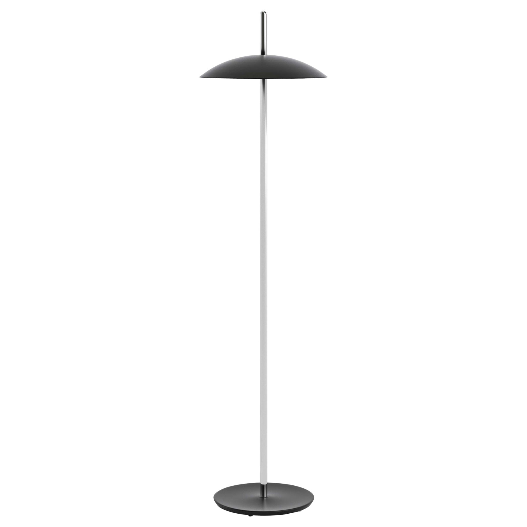 Black x Nickel Signal Floor Lamp from Souda, Made to Order For Sale