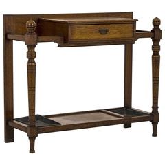 Antique Scottish Oak Umbrella Stand, Walking Stick Stand 1