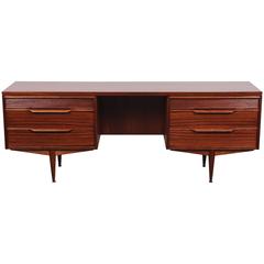 Mid-Century White and Newton Mahogany Desk Vanity