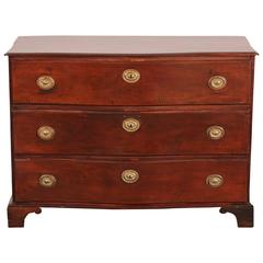 Late 19th Century English Mahogany Bowfront Chest 1