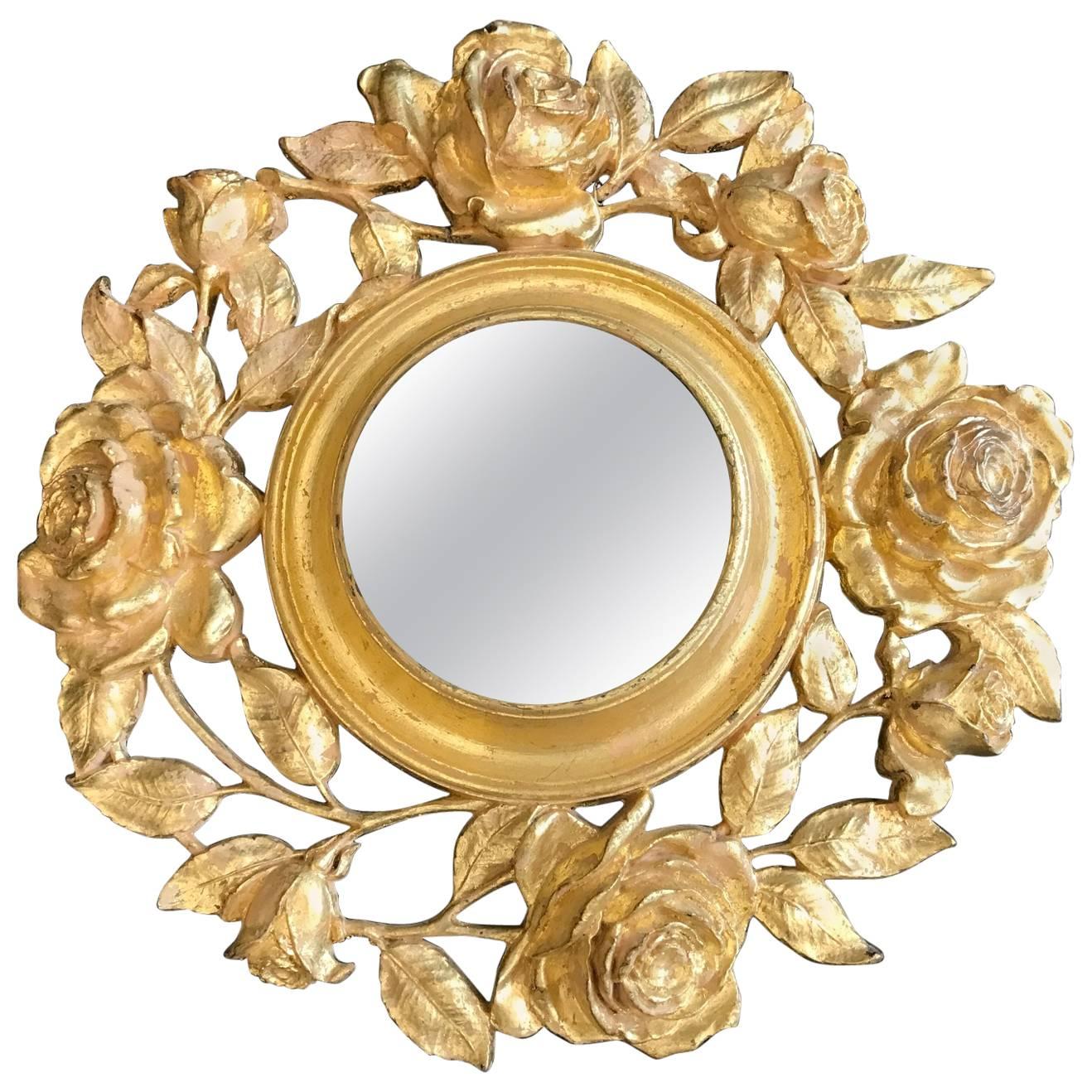 Gold Gilt Floral Mirror