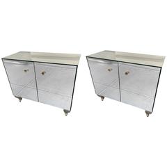 Pair of Decorative Mirrored Cabinets 4
