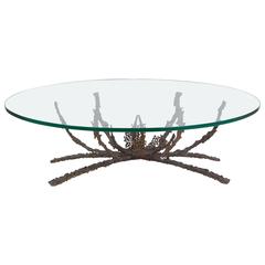 Daniel Gluck Designed Brutalist Bronze Coffee Table Base, 1960s