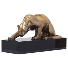 Large Limited Edition Bronze Jaguar Table Sculpture, 1970s