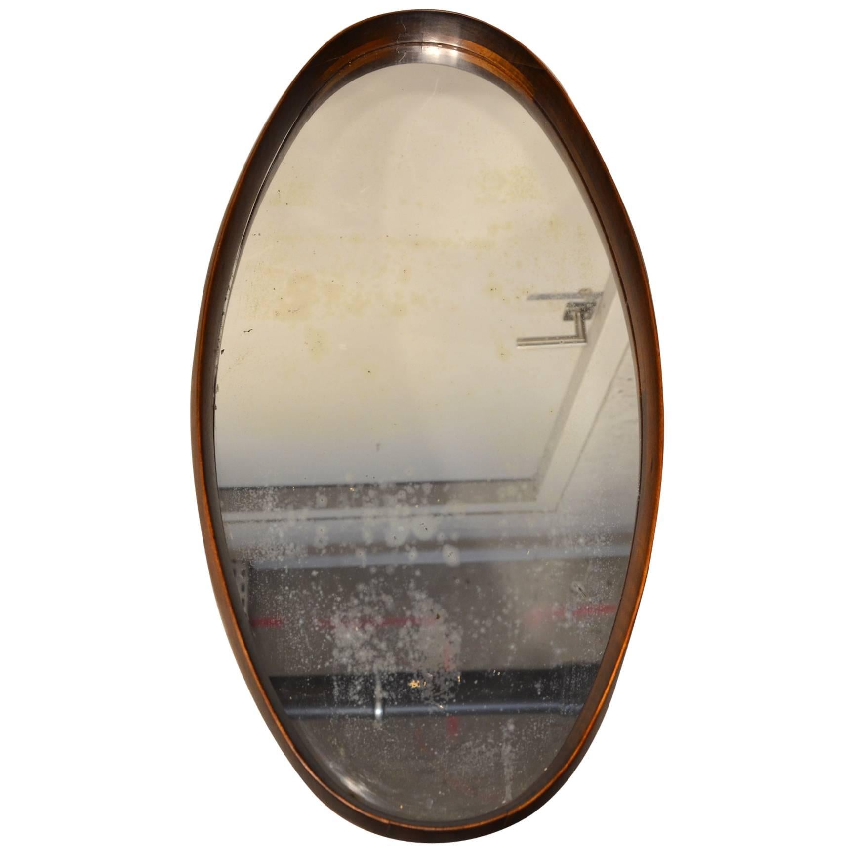 Beautiful Wood Mirror in the Taste of Paolo Buffa, Italy, circa 1960 For Sale