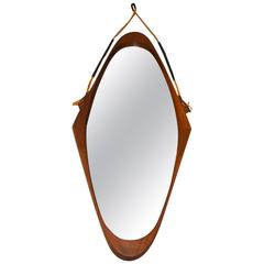 Beautiful Wood Mirror in the Taste of Paolo Buffa, Italy, circa 1960 7