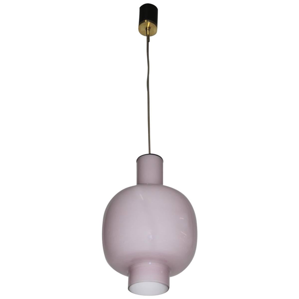Ceiling Lamp 1950s Vistosi Murano Art Glass