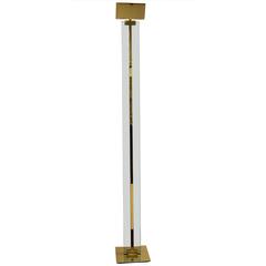 Brass and Glass 1980s Fratelli Martini Floor Lamp
