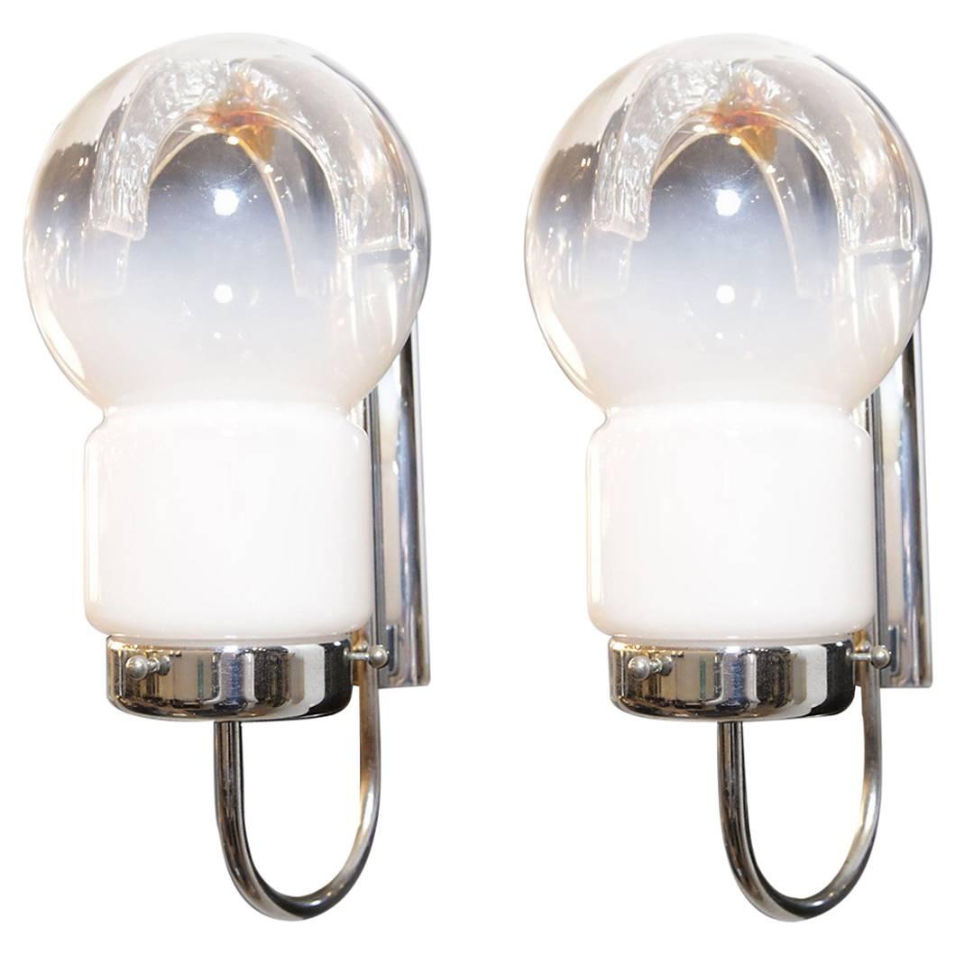 Pair of Mid-Century Modern Sconces For Sale