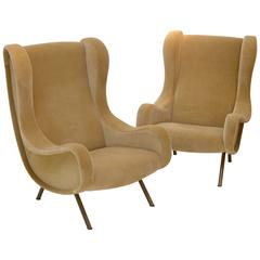 Pair of "Senior" Zanuso Armchairs for Artflex 4