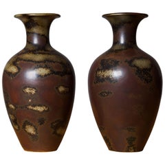 Gunnar Nylund, Pair of Floor Vases by Rörstrand Ab, Sweden, Early 1950s