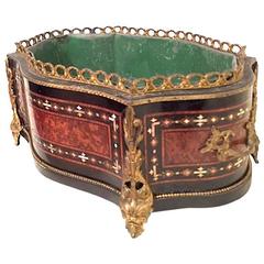 Antique Late 19th Century French Napoleon III Boulle Planter Jardiniere