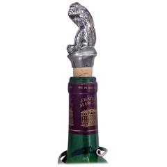 Antique Art Nouveau Kayserzinn Bottle Stopper, Monkey Figural, circa 1900