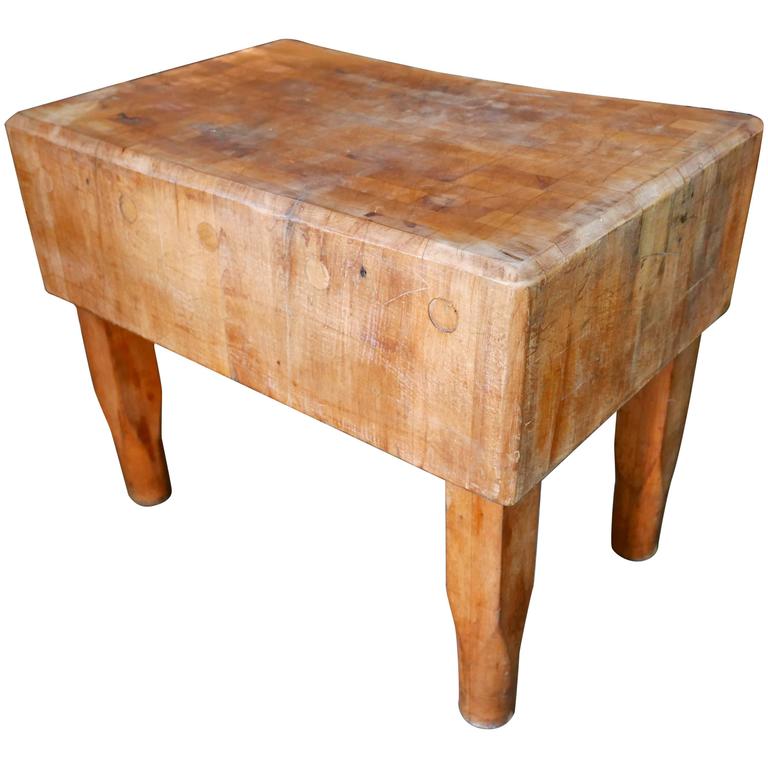 Butcher Block from New York Meat Market, Early 1900s at 1stDibs