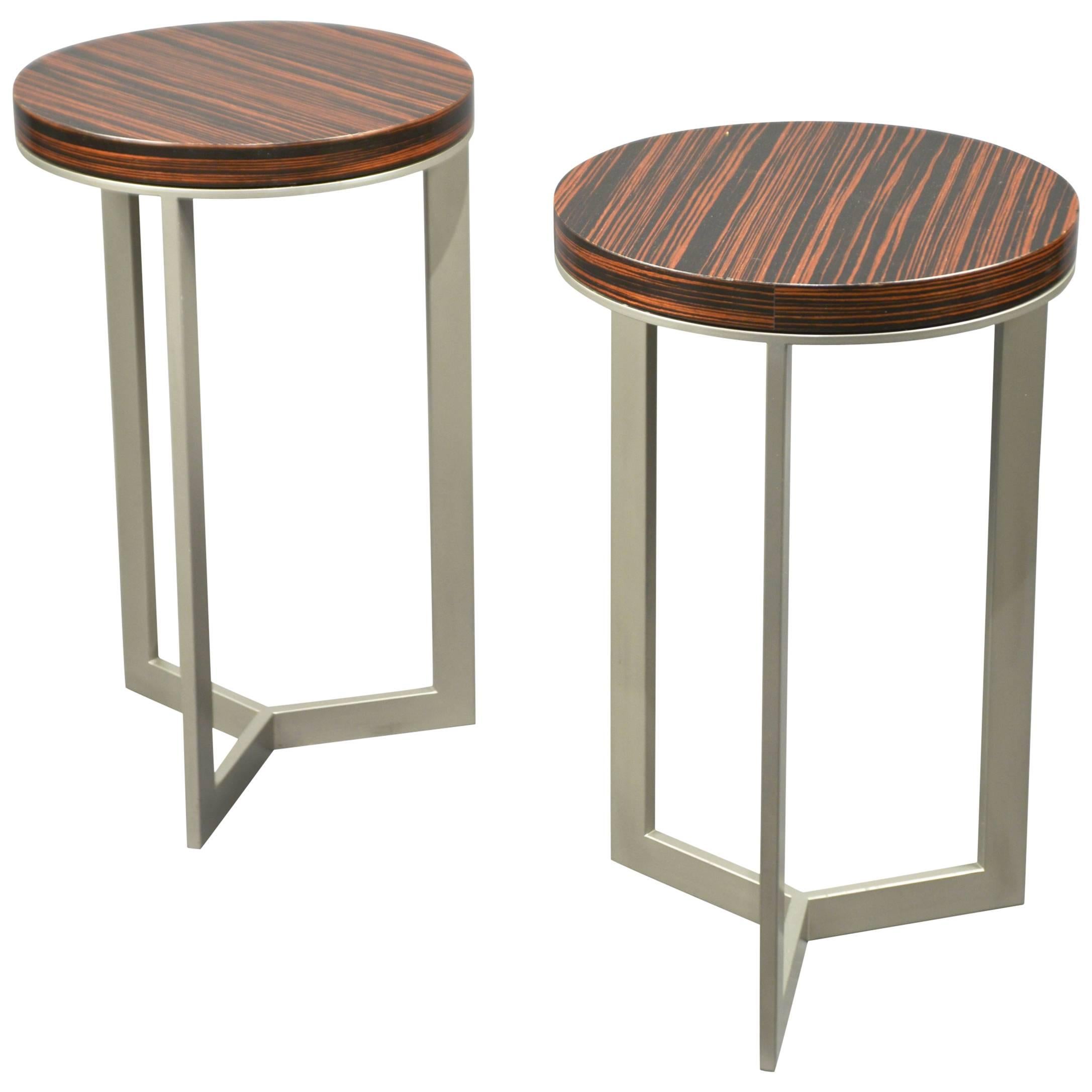 Pair of Side Tables, France, 1980's