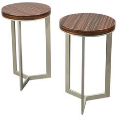 Pair of Side Tables, France, 1980's 8