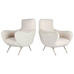 Pair of Italian Chairs in the Style of Marco Zanuso