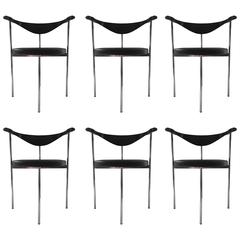 Antique Fritz Hansen/Hans Wegner Frederick Sieck Designed Set of Six Dining/Office Chair