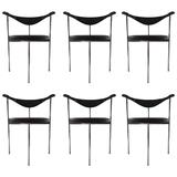 Fritz Hansen/Hans Wegner Frederick Sieck Designed Set of Six Dining/Office Chair