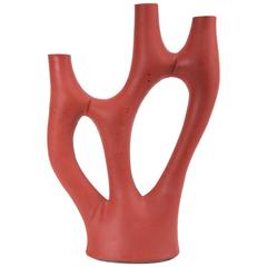 Kreten Candelabra from Souda, Red, Modern Concrete Candleholder, Cement 2