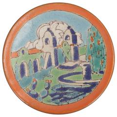 1930s D&M Round Tile with Mission