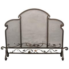 1920s Arched Fire Screen