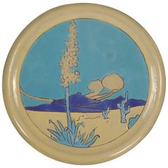 1930s California Faience Tile with Yucca
