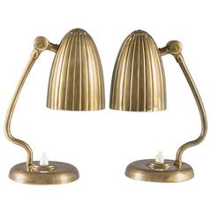 Pair of Swedish Grace Table Lamps by Arvid Böhlmark, 1930s