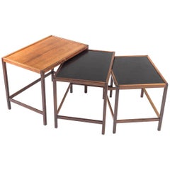Danish Mid-Century Nesting Tables in Rosewood by Kurt Østervig