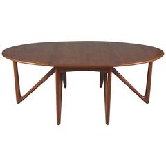 Danish Modern Drop-Leaf Dining Table by Designer Kurt Østervig 4
