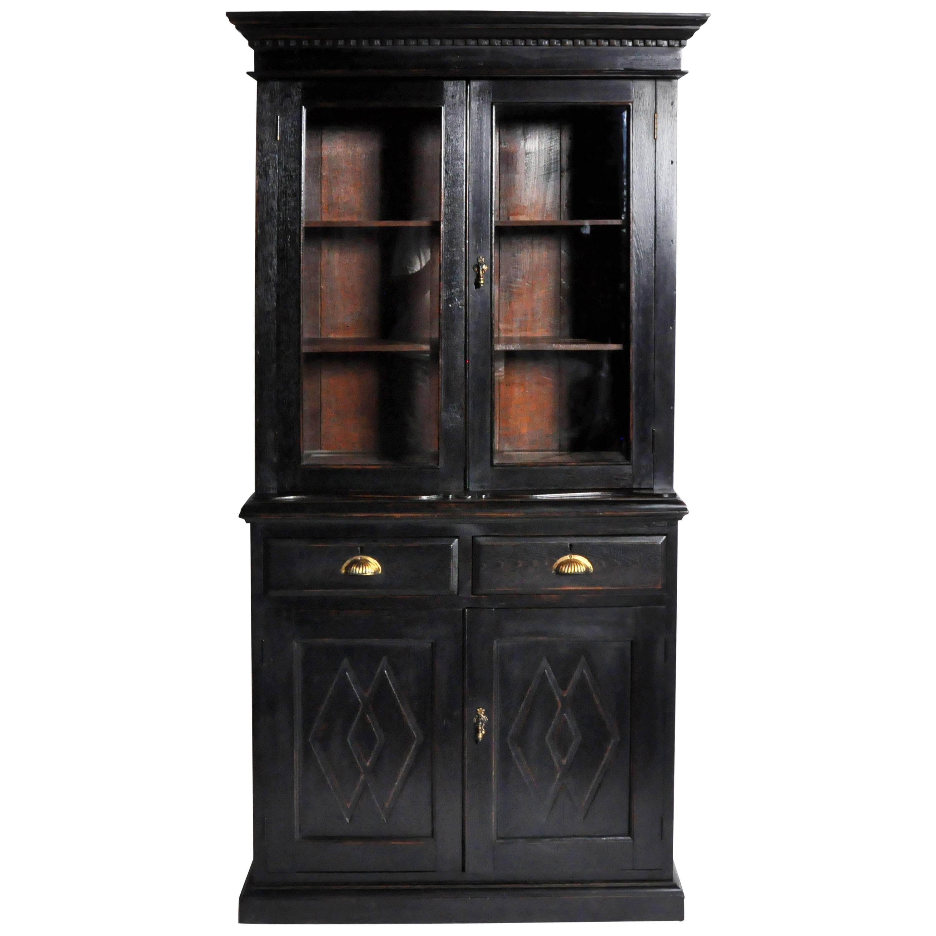 British Colonial Breakfront Bookcase