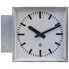Large C.T. Wagner Double Faced Station Clock