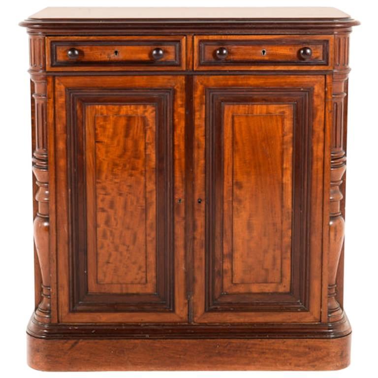 Antique Victorian Mahogany Two-Door Cabinet, circa 1880