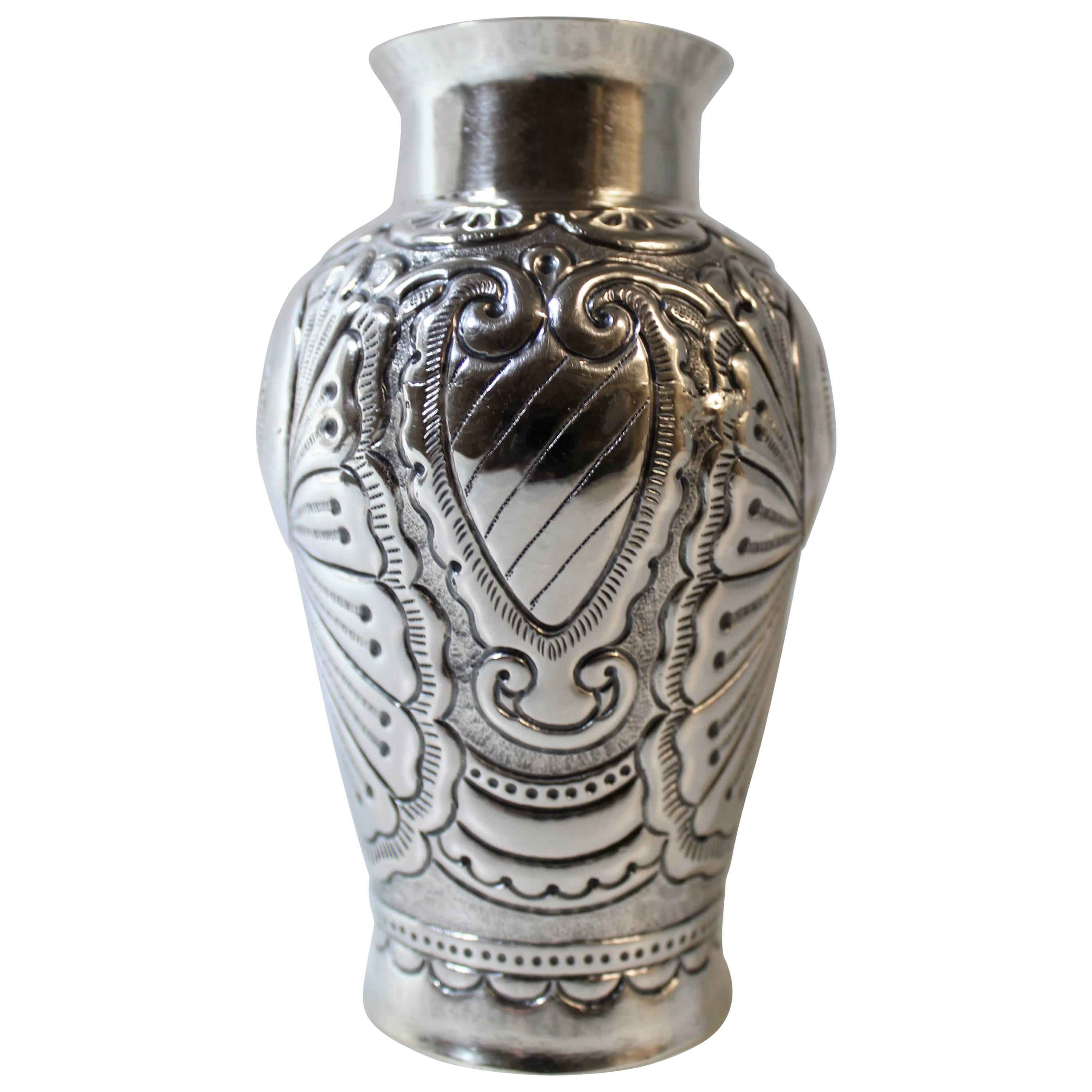 Peruvian Silver Vase
