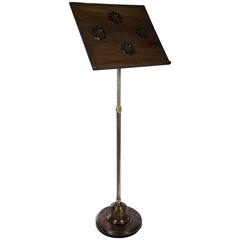 Gothic Revival Lectern or Music Stand of Carved Walnut