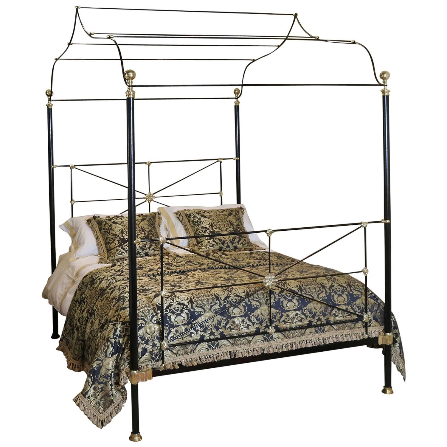 Campaign Four Poster Bed
