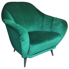 Vintage Italian Armchair in the Style of Gio Ponti