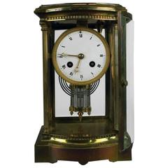 Antique French Samuel Marti Et Cie Crystal Regulator Mantel Clock, dtd 1889