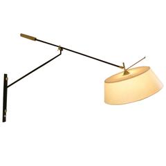 1950s Large Suspended Sconce Mounted on Patella by Maison Lunel 3