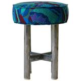 Chrome and Fabric Bauhaus Stool, circa 1930s